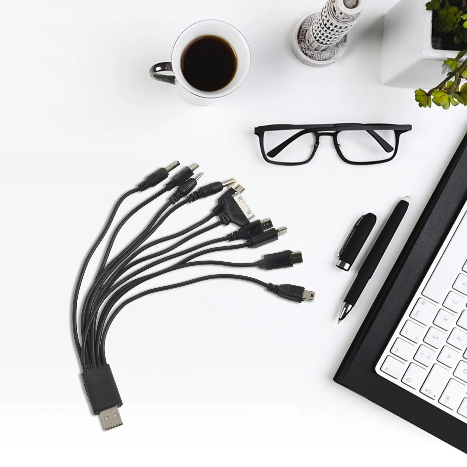 Home Use Travel Charging 10 In 1 USB Cable 10 In 1 USB Charging Cable Lightweight Design Simultaneous Charging