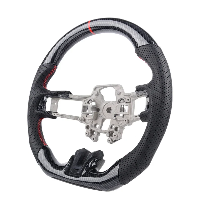 Hydro-Dip Carbon Fiber Look Steering Wheel For Ford Mustang 2018 2019 2020 2021 2022 GT350 GT500 GT350R