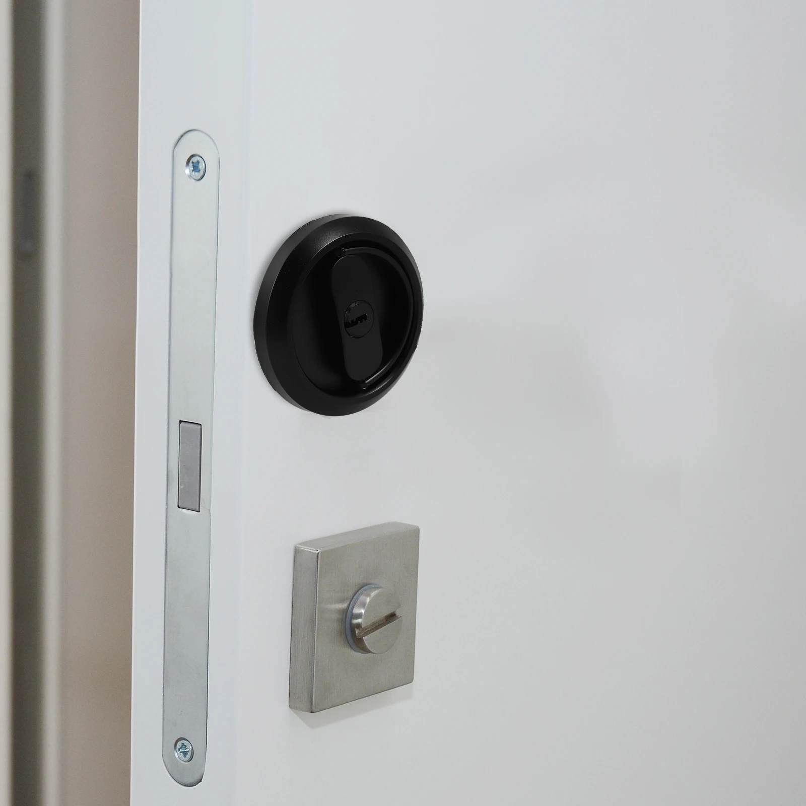 

Hidden Invisible Door Lock 304 Stainless Steel Round Pocket Privacy Lock for Bedroom Kitchen Bathroom Office Door Security