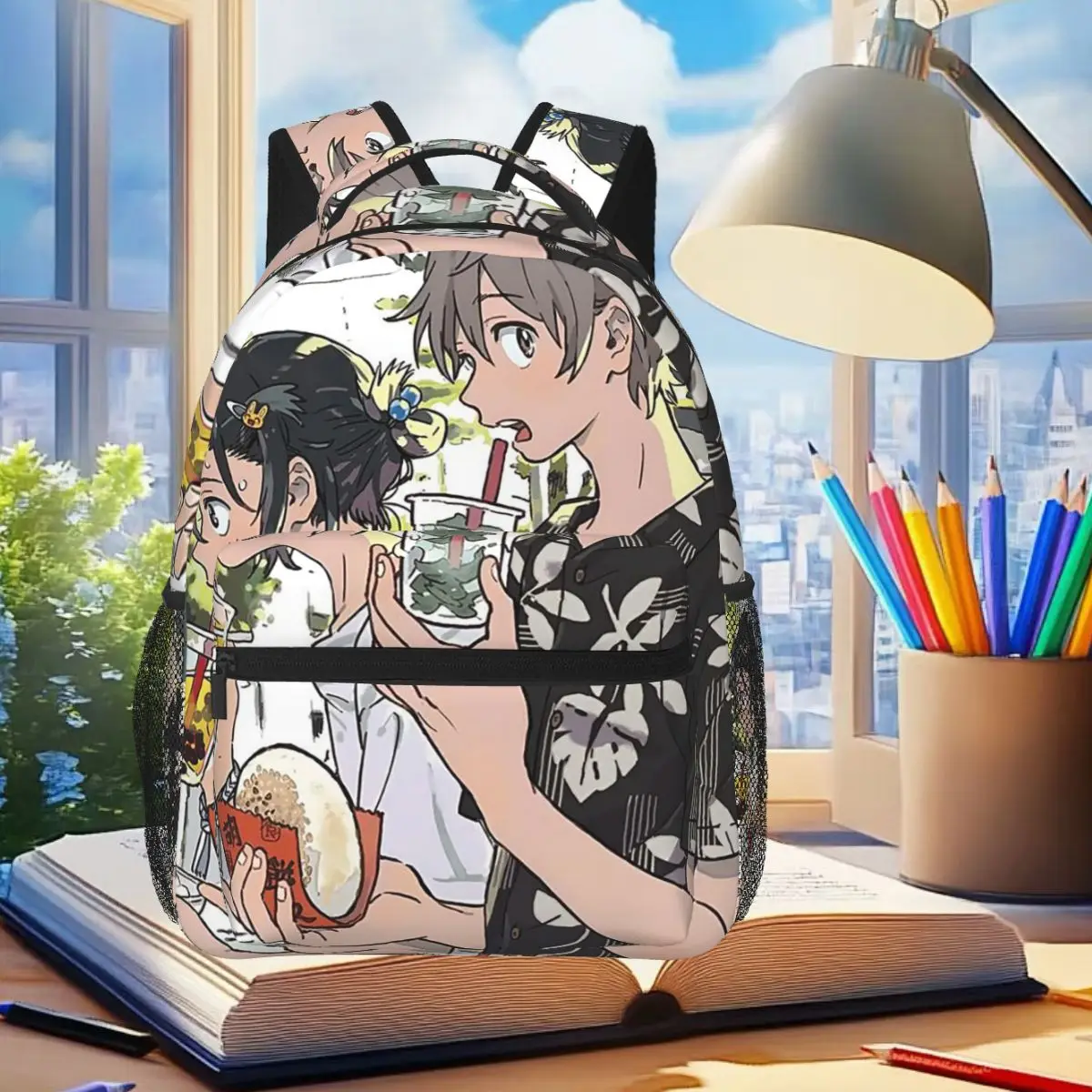 

The Stranger By The Shore Anime Backpack Student Boys Girls BookBag Children School Bag Laptop Shoulder Bags for Men Women