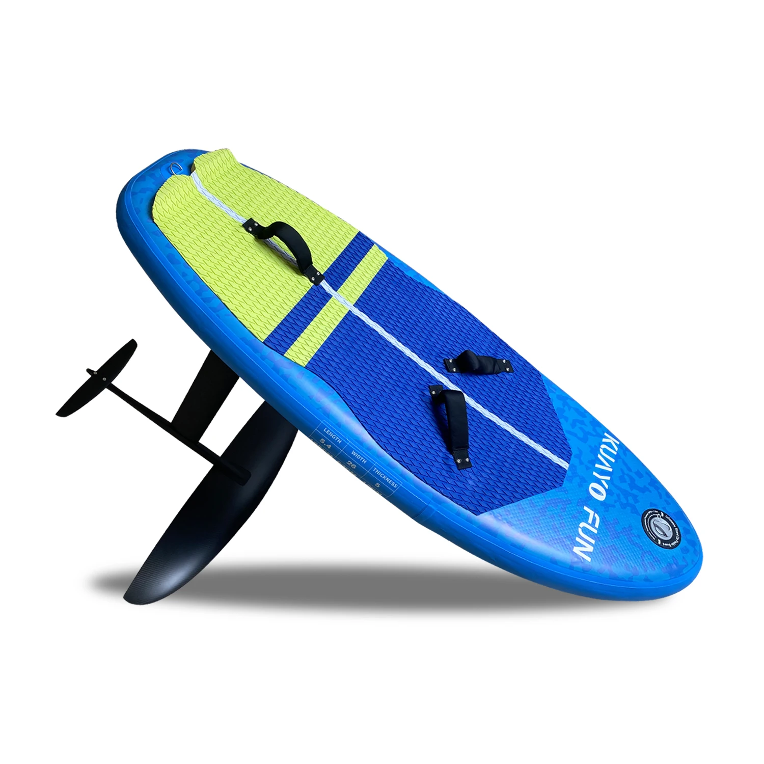 KUAYO tavola da Paddle gonfiabile in carbonio 110L e 140L PVC blu con materiale per trafilatura surf Foilboard Hydrofoil kitesurf