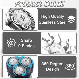 رؤوس استبدال لماكينة الحلاقة الكهربائية من Philips ، سلسلة 1000 ، 2000 ، 3000 ، 5000 رأس شفرة ، SH30 ، 50 ، 52 ، 3 قطع ، 6 قطع أفضل 8 مبيعات سلسلة Philips Blade 3000 - رقم 6