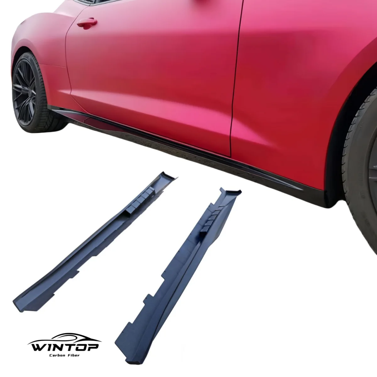 Add-on PP Side Skirts for Chevrolet Camaro SS ZL1 LS LT 1LE 16-18