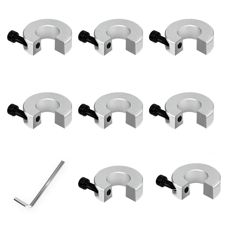 8Pcs SBR16 Linear Rail Stop Collars Aluminum Alloy Shaft Limit Fixing Rings With Wrench,Linear Rail Shaft Stop Collars-FS-PHFU