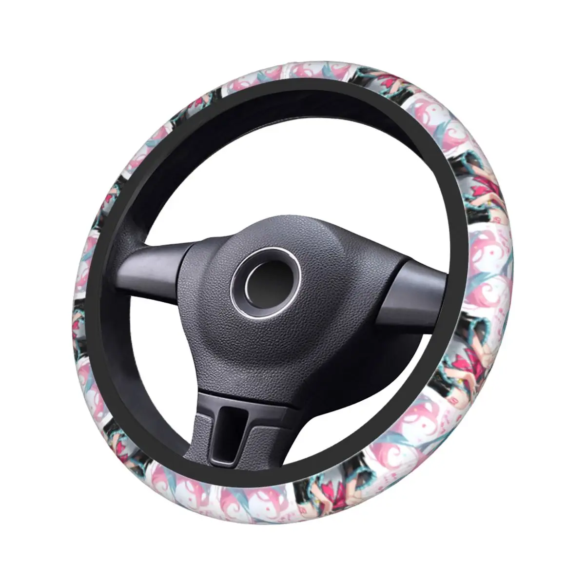 

37-38cm Japanese Virtual Mikues Auto Car Steering Wheel Cover Anti Slip Universal 15 inch Steering Wheel Protector for Sedan