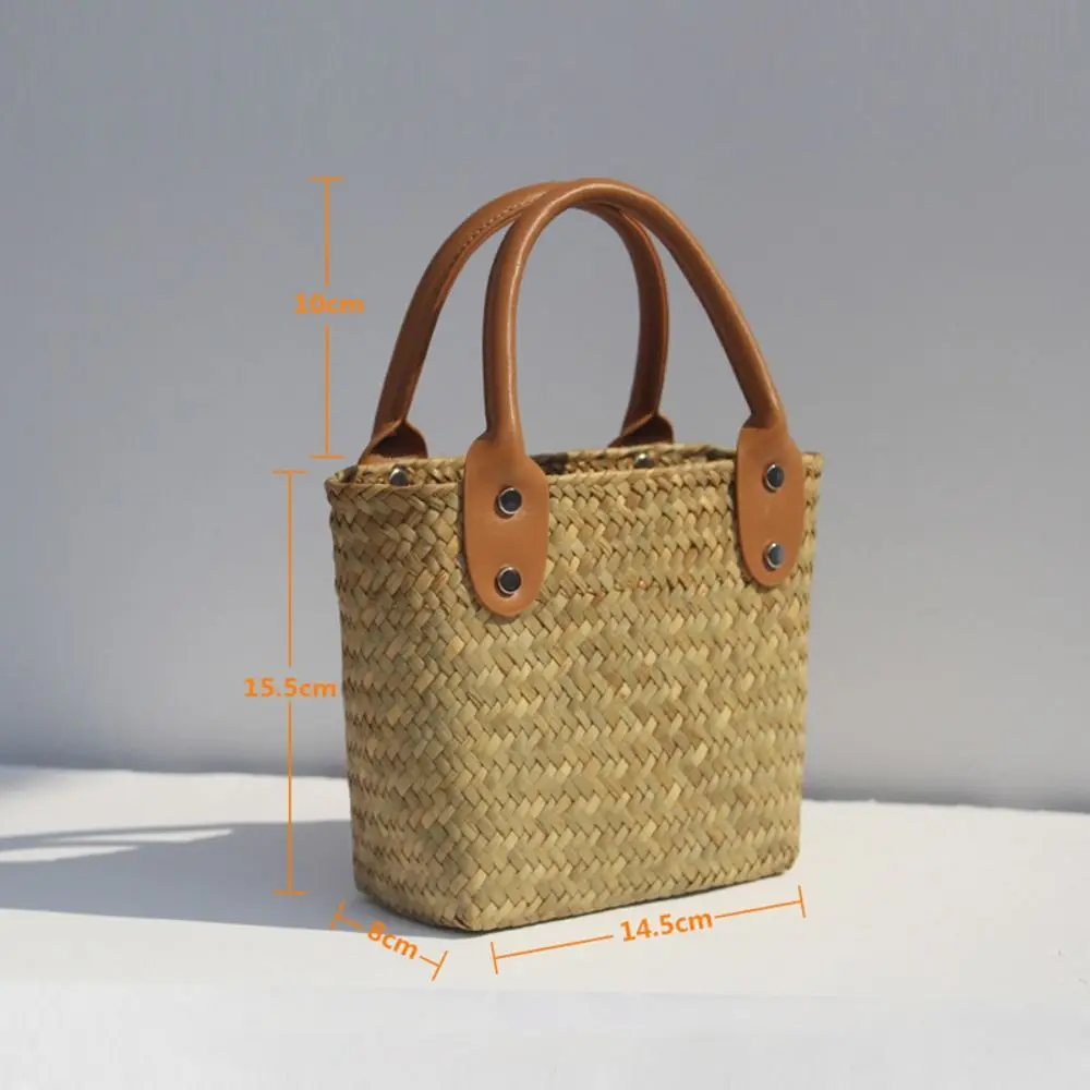 NEW Straw Woven Women Bag Summer Beach Bag New Versatile Shoulder Bag Fashion Rattan Handbag Tote Bag Large Capacity