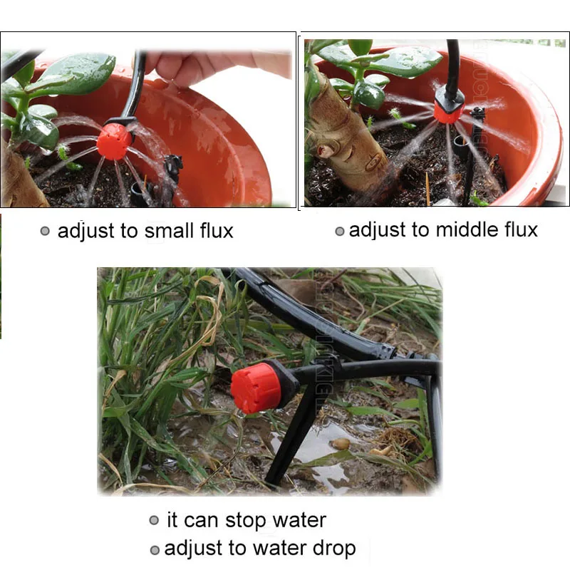 4/7mm Garden Irrigation Nozzle Adjustable Dripper Sprinkler Emitter Micro Drip Balcony Yard Greenhouse Watering Spray for plants