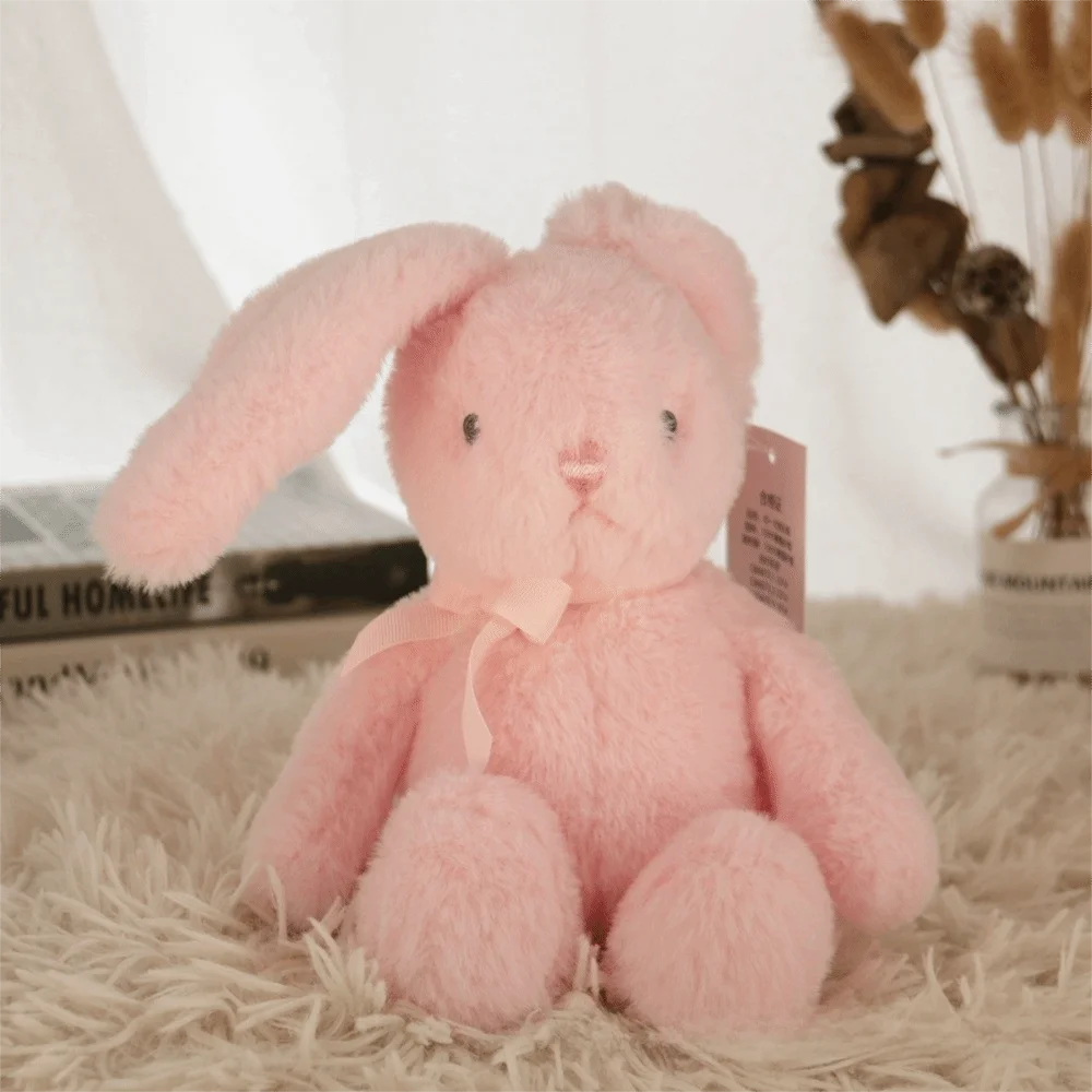 Uroczy pluszowy królik 25 cm, miękka maskotka, króliczek z długimi uszami, wypchane zwierzątko, dekoracja domu.