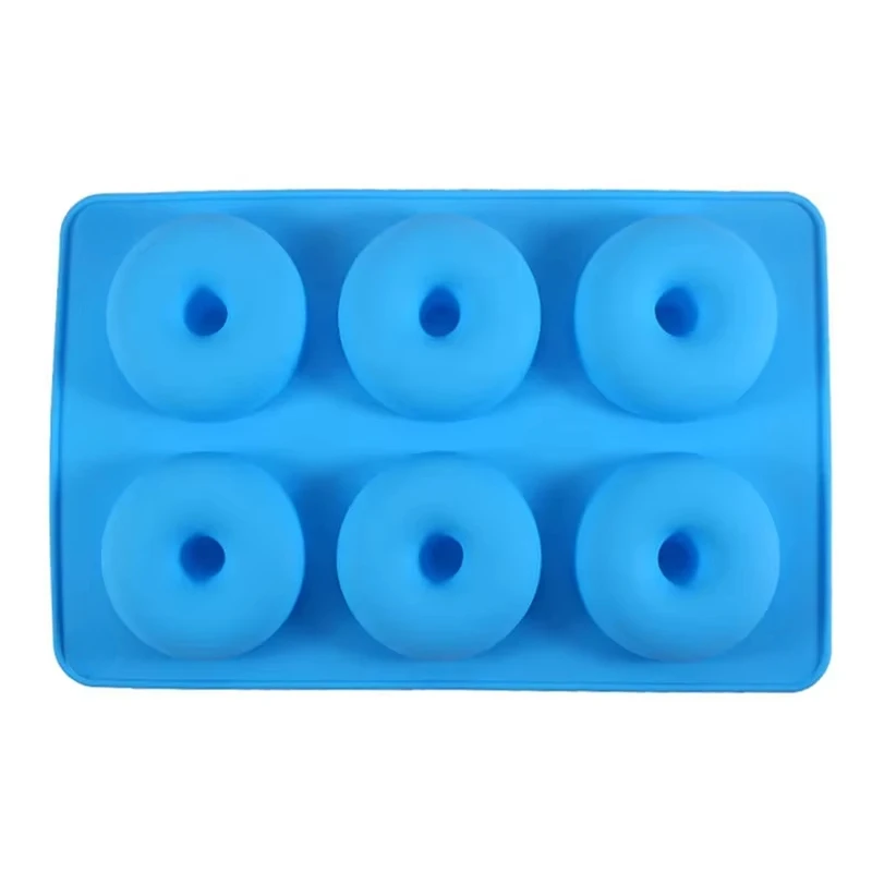 6 Löcher Silikon Donut Form Bagel Pfanne Antihaft Backen Hitze beständigkeit Mini Cupcake Form Donut Maker Pfanne Backwerk zeug