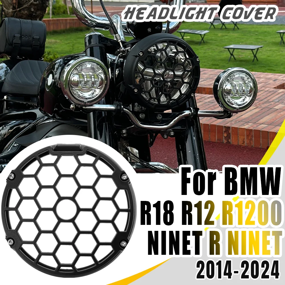 

Новый аксессуар для мотоцикла для BMW R18 R12 R1200 nineT R nineT 2014-2024, защитная решетка для фар, крышка для фар