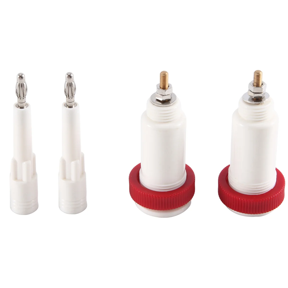 N09R 2 Pairs of 4 mm Banana Cross Jack 10Kv -30Kv High Voltage Connector Plug and Socket Power Supply Test Instrument