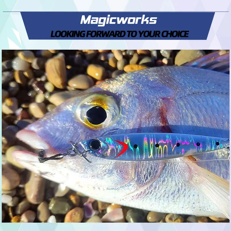 Magic Works Esche per la pesca 20G 30G 40G 60G Jig in metallo Esche per pesci finti Pesca in mare Bassdash Esche artificiali Attrezzi da pesca