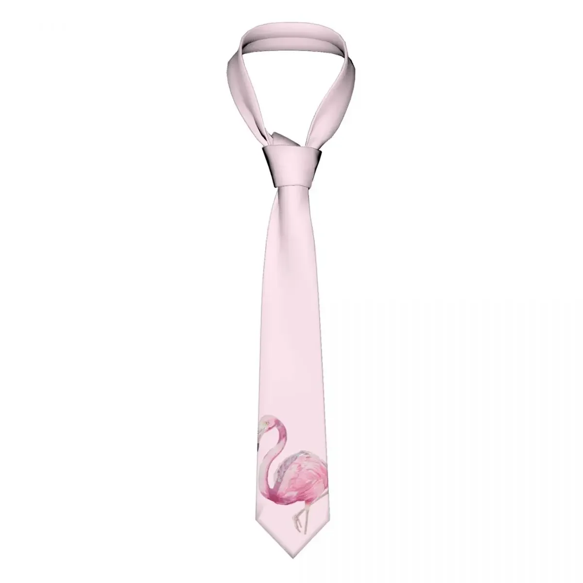 Flamingo Men Women Necktie Slim Polyester 8 cm Classic Pink Bird Neck Ties for Men Suits Accessories Gravatas Wedding Business