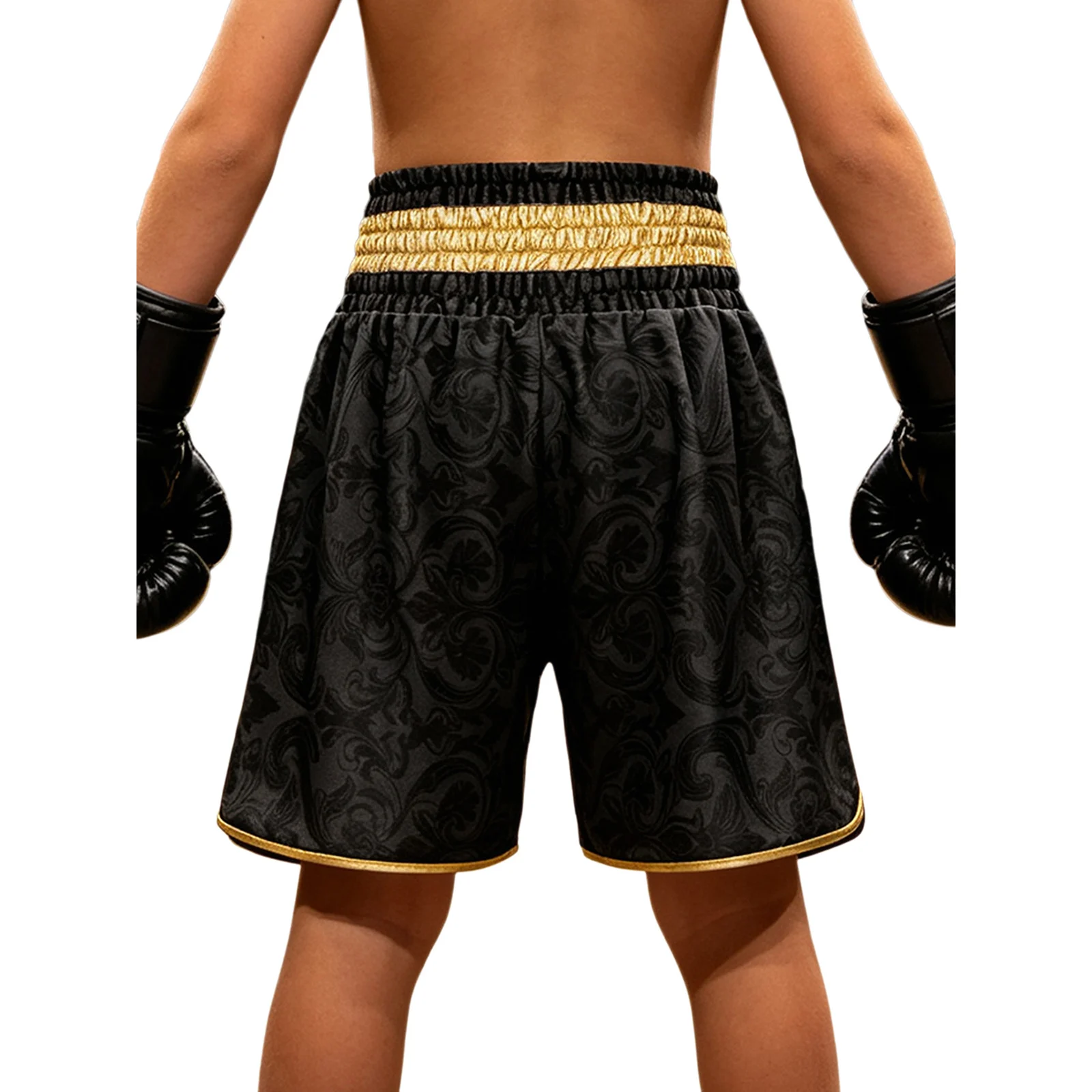 Kinder-Boxershorts für Jungen und Mädchen mit Weitem Metallic-Buchstaben-Drachen-Print, Kickboxen Kampfsport Boxershorts Trainings-Kostüm – Detail 8