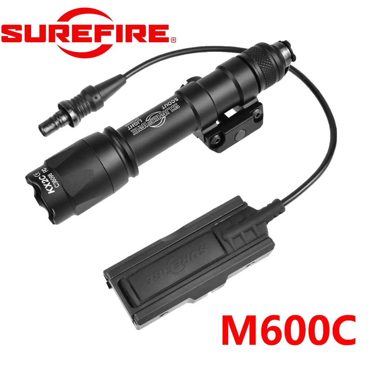 Taktische Surefire SF M600C M300C Airsoft-Taschenlampe Starkes Licht mit CLOUD LCS ST07 Schalterhalterung Passend für 20mm Picatinny-Schiene