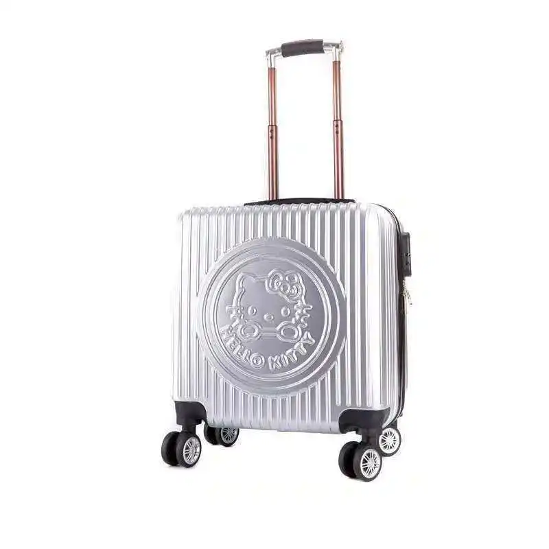20 بوصة الأطفال حقيبة تروللي بعجلات الكرتون الترفيه حقيبة حمل على حقيبة حقائب للمرأة مرحبا كيتي حقيبة سفر Kawaii الكرتون