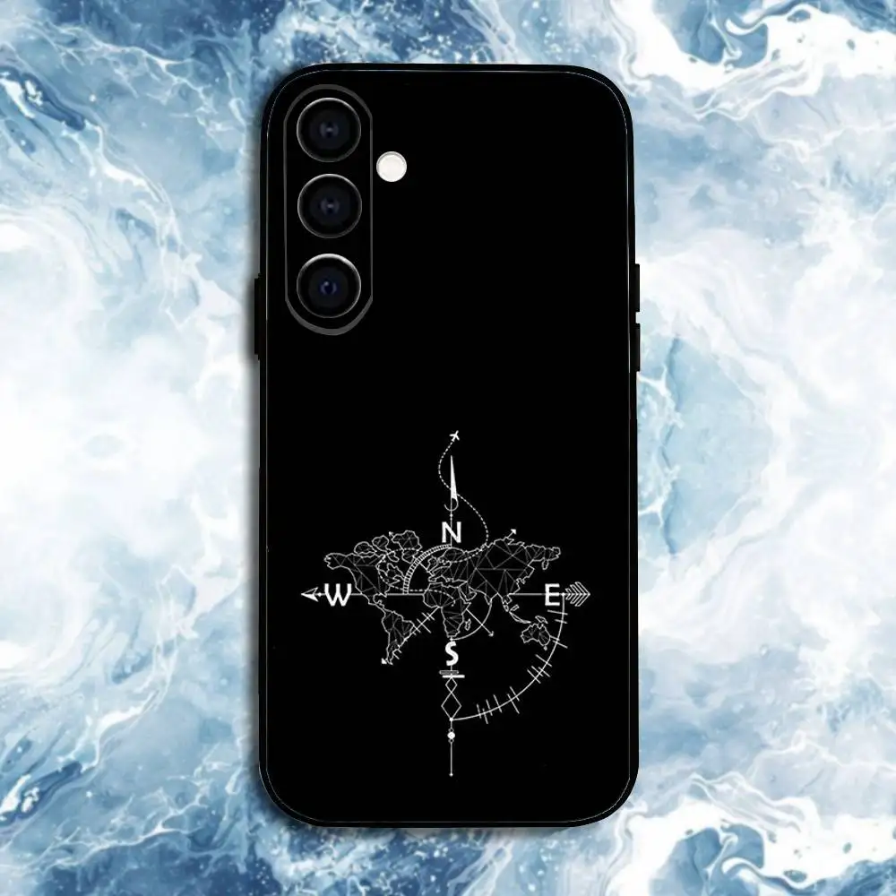 حافظة هاتف بتصميم طريق الطائرة للسفر لهاتف سامسونج جالاكسي A73، A72، A71، A70، A53، A52، A51، غلاف أسود ناعم آخر #6