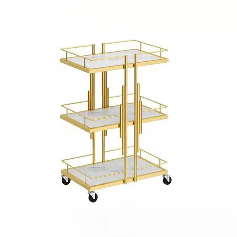 

Luxury Modern Trolley Nordic Simple Aesthetic Glamour Organizers Trolleys Storage Premium Carrello Parrucchiere Salon Furniture