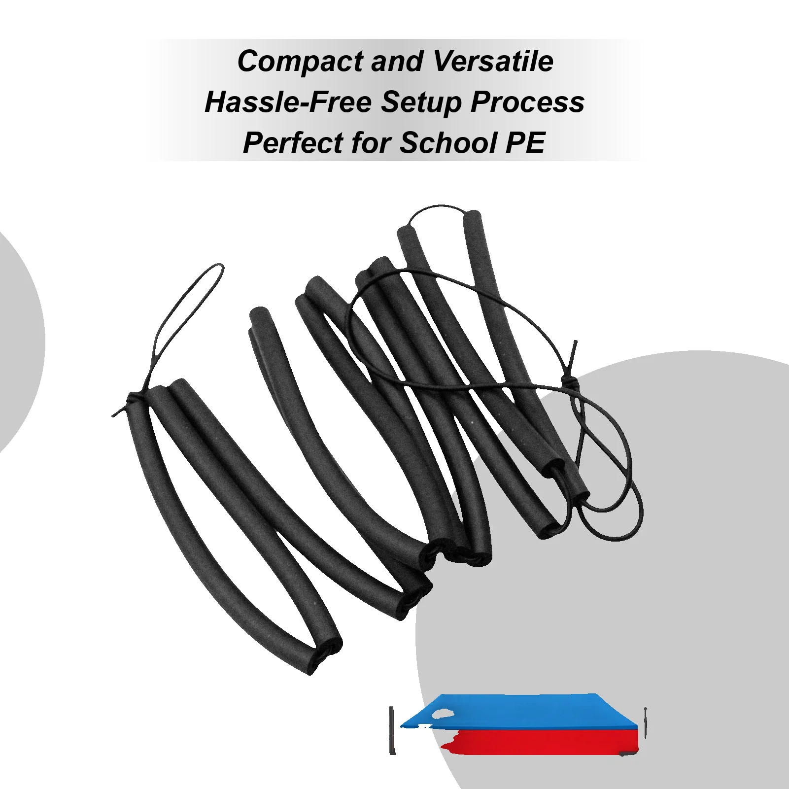 

Elastic High Jump Bar 8.2ft Foam Safety Crossbar Portable Jumping Equipment For Home Training, Track Field Practice & Fitness