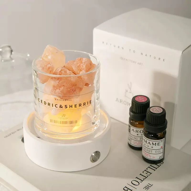 Best-selling models Recommended crystal diffuser stone fireless aromatherapy essential oil  ornament Night light Fresh fragrance