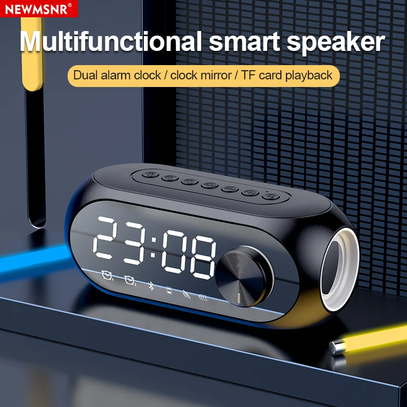 Wireless Bluetooth Speaker Portable Alarm Clock Radio FM Subwoofer Caixa De Som Sound Box Music Mini Woofers Bocina Lamp Column