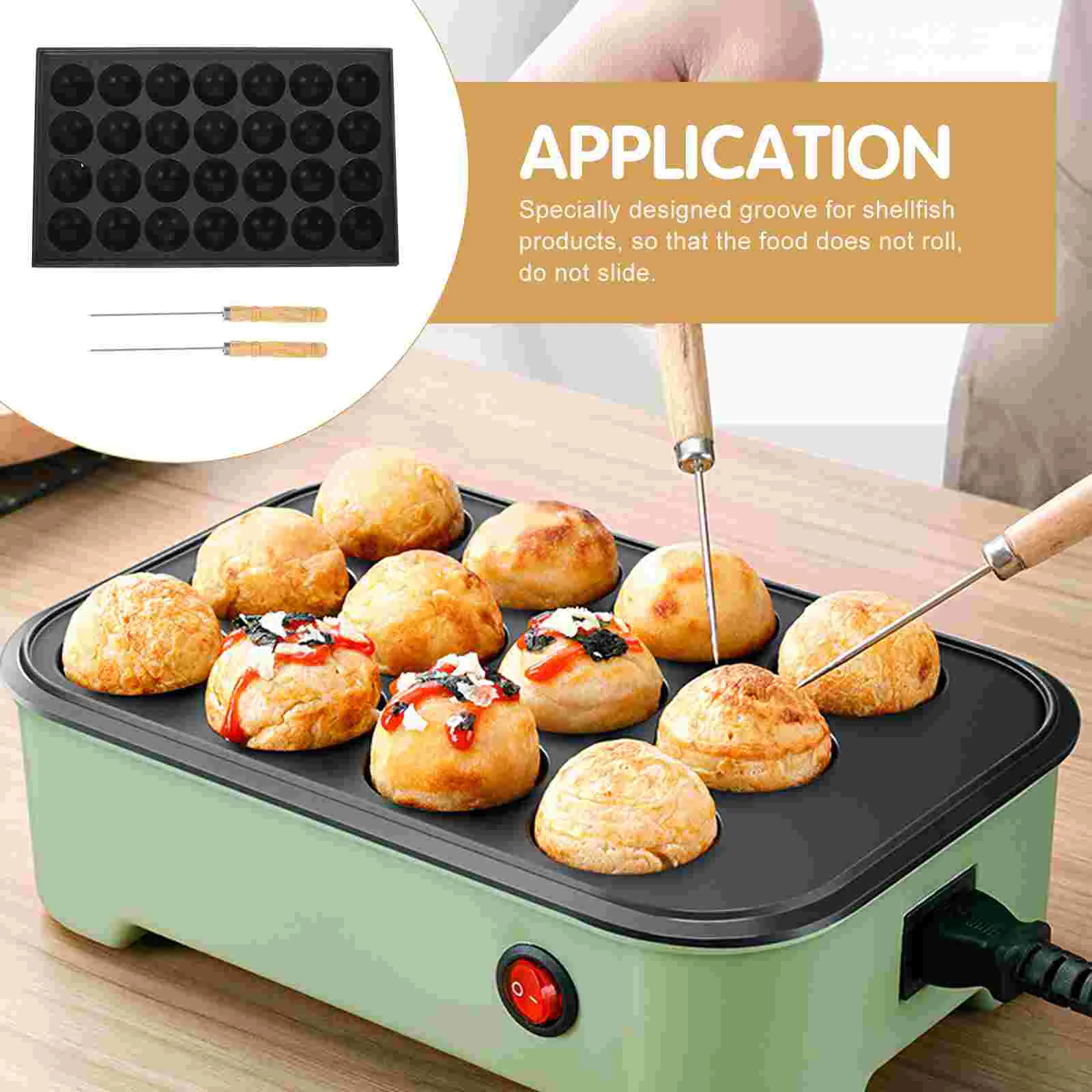 Takoyaki Maker Pan Mold Grill Tray Octopus Baking Plateegg Pancake Pancakesjapanese Mini Tool Cookingfood Stick Kitchen