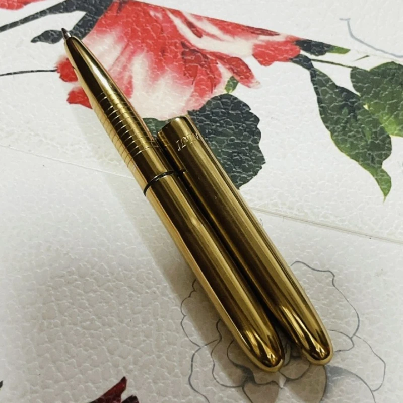 

Stainless Steel Brass Metal Mini Pocket Ballpoint Pen Space Pen Portable Ballpoint Pen Classic Art Supplies Gel Pens School Gift