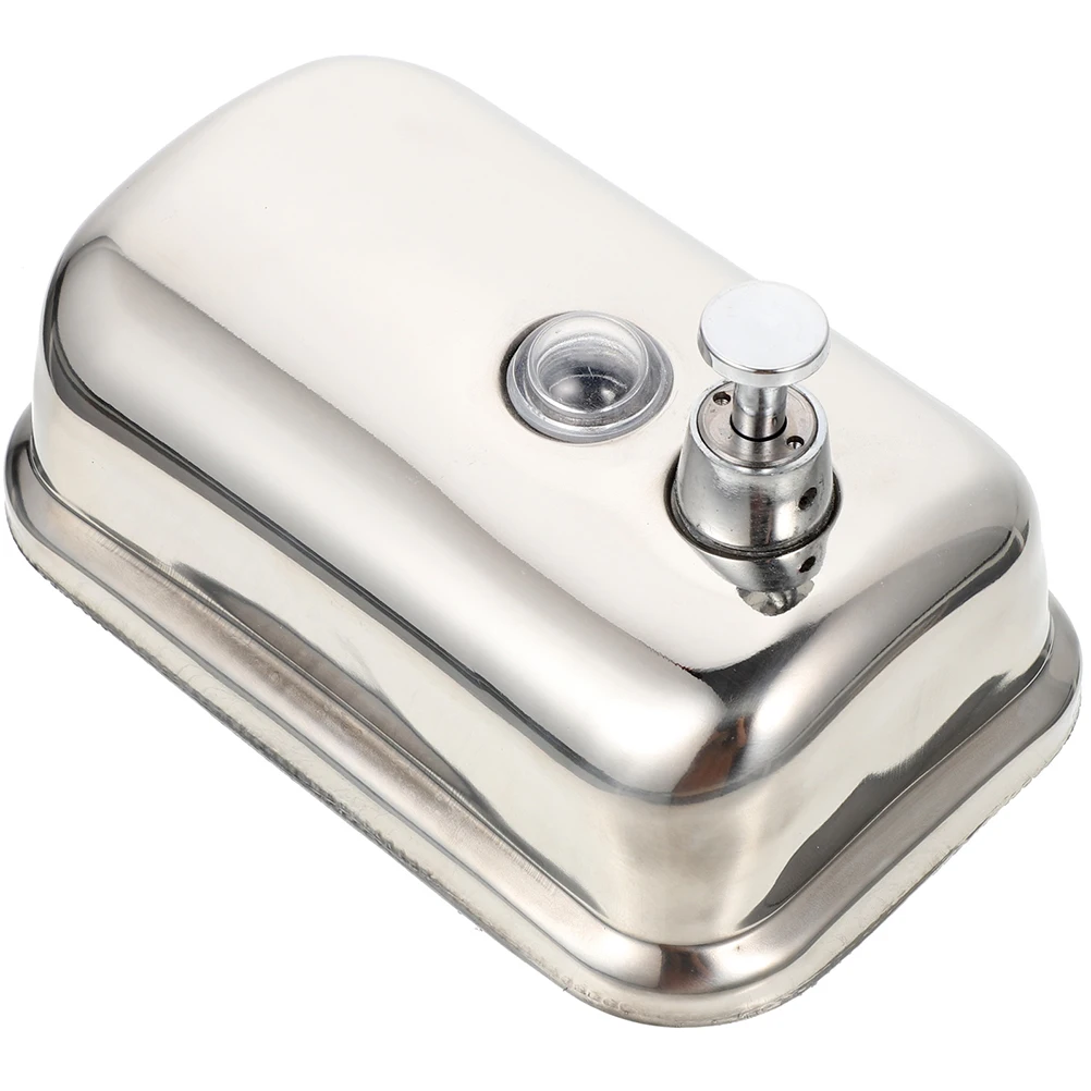 

Stainless Steel Soap Dispenser 1000ml Large Capacity Bathroom Washing up Liquid Shower Wall Mounted Detergent Shampoo Container
