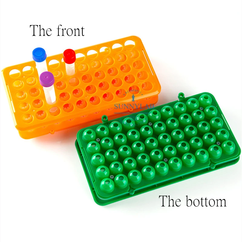 1Pcs Plastic Colorful 50holes Multifunctional Centrifuge Tube Rack Freezing Pipe Test Tube Holder