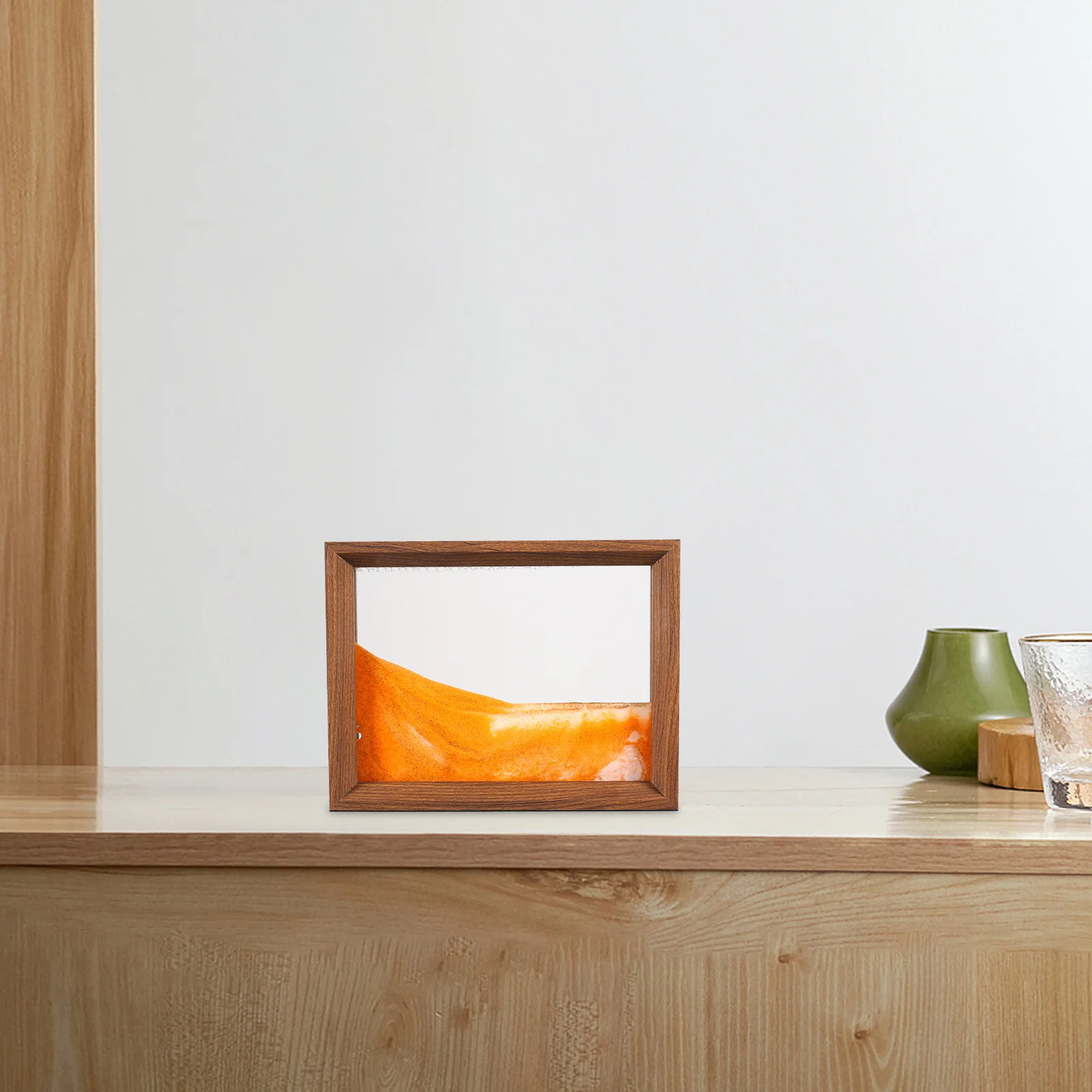 Cornice per arte con sabbia da 10 pollici Decorazione per pittura con sabbia scorrevole per display rilassante da tavolo Accessori per la stanza creativa per uomo