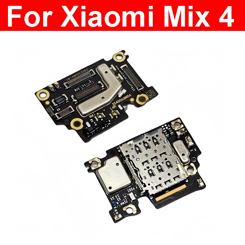 

New SIM Reader Board For Xiaomi Mix 4 Mi Mix4 Card Slot Socket Holder Tray Mic Microphone Mobile Plate Flex Cable Repair Parts