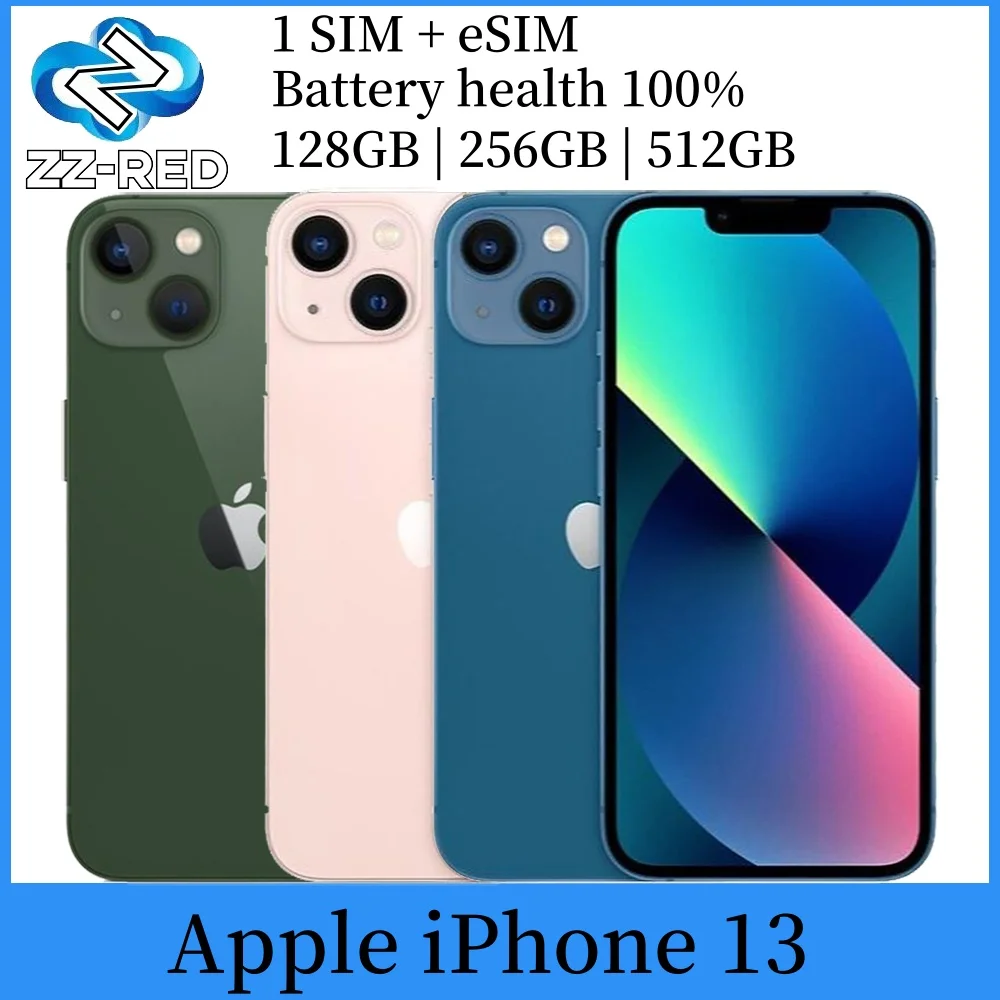 هاتف Apple iPhone 13 6.1 بوصة أصلي Super Retina OLED 128GB 256GB 512GB ROM Face ID NFC A15 IOS iPhone13 5G #1