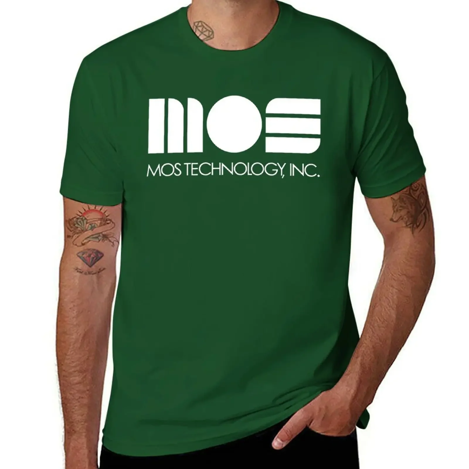 Mos technology, inc white logo essential t shirt T-Shirt blacks boys whites sublime mens big and tall t shirts Male fashion