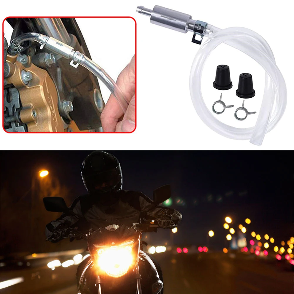 

Brake Bleeder Hose with Nozzle Cap & Clamp One Way Check Valve Tube Brake Fluid Bleeder Hose for Car Motorcycle Clutch