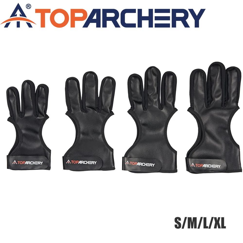 

Премиальные качественные перчатки для стрельбы из искусственной кожи для защиты пальцев для изогнутого/блочного лука, аксессуары для уличного охотничьего лука, стрельбы из лука