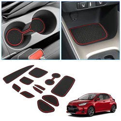 RUIYA for Yaris XP210 2020 2021 2022 Left Hand Drive Car Door Groove Mat Anti-slip Slot Pad Auto Toyota Yaris Accessories 2022