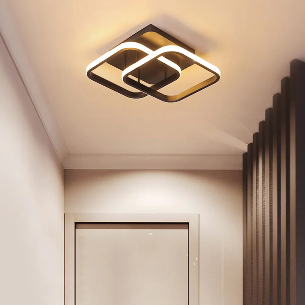 

Creative Square Ring Ceiling Light Modern Minimalist Living Room Lamp 3 Colors Ceiling Lamp Aisle Staircase Light AC85-265V