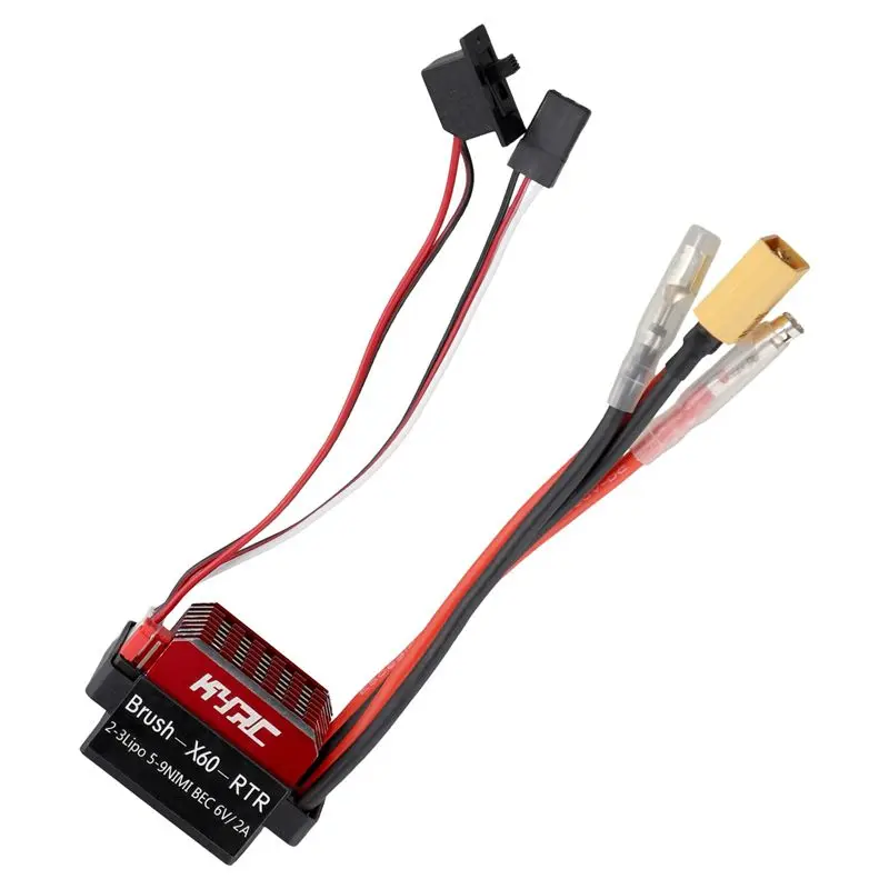 ABXE-60A ESC RC Car ESC Brushed Electric Speed Controller 6V/2A BEC Replacement For 1/10 RC Car