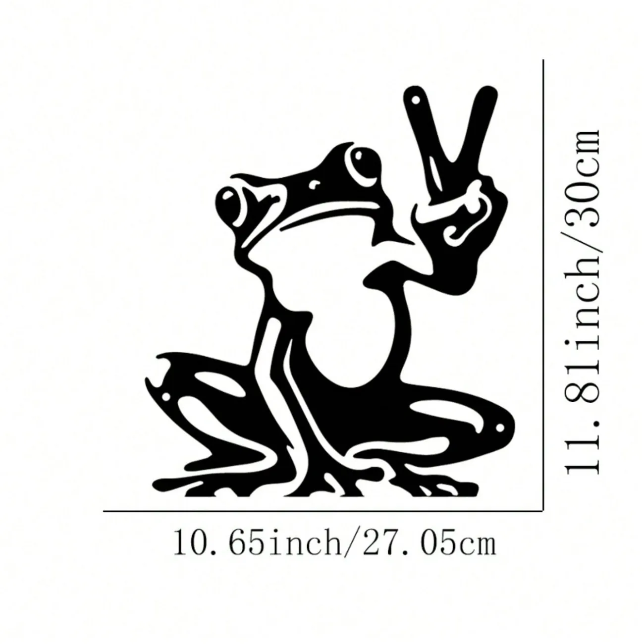 Brand 2D Flat Vintage Frog Metal Wall Art Romantic Weather-Resistant Outdoor Ornament Lake House Garden Patio Decor