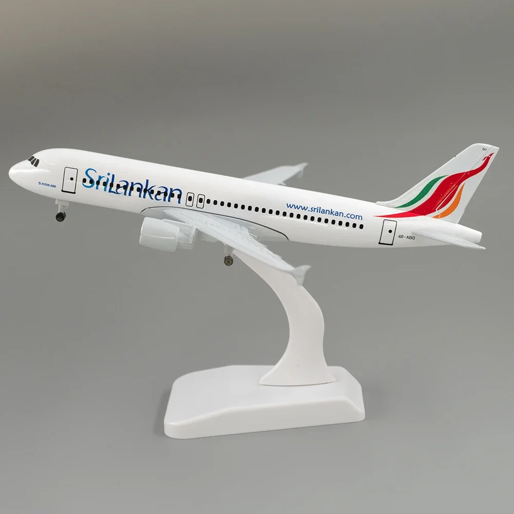 

20cm Aircraft Airbus Sri Lanka A320 SriLankan Airlines Alloy Plane with Wheel Model Toys Children Kids Gift for Collection