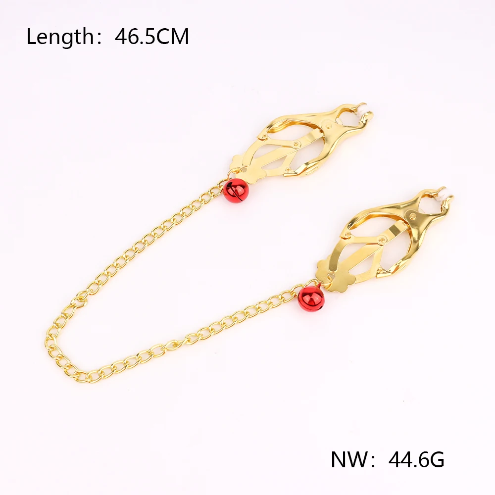 الجنس زهرة على شكل الحلمة المشابك مع جرس مقاطع الجسم قابل للتعديل للنساء والأزواج غير ثقب المجوهرات الجنس لعب #3