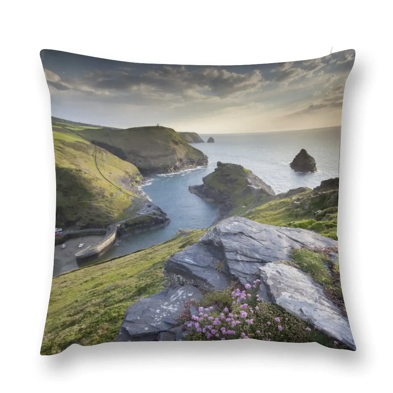 

Cornwall : Boscastle Harbour Throw Pillow luxury decor christmas supplies Sofa Cushions Cover Covers For Sofas pillow