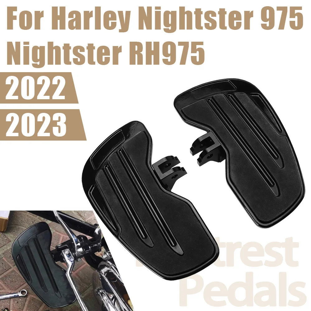 

Driver Passenger Foot Pegs Pedals Motorcycle Floorboards 360° Roating Foot Rest For Harley Nightster 975 RH975 2022 2023