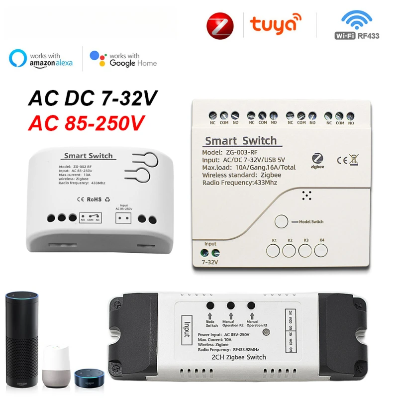 وحدة مرحل Tuya Smart & WiFi - أوضاع النبض/القفل الذاتي/الانترلوك مع مؤقت للتحكم في الوصول وأتمتة المنزل