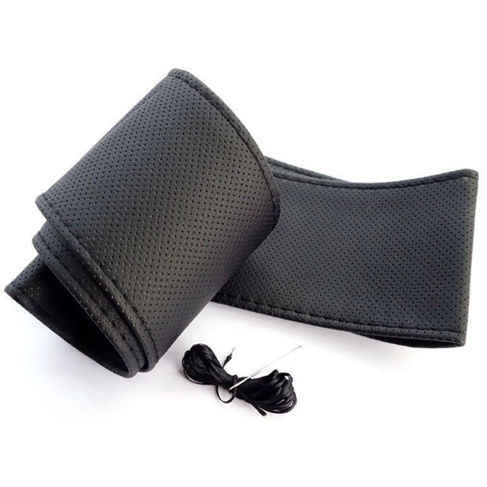 Pelz Lenkrad Abdeckung Für Auto Universal 38 cm Geflochtene Auto Lenkrad Schutz Abdeckung Leder Anti Slip Innen Teile – Detail 3