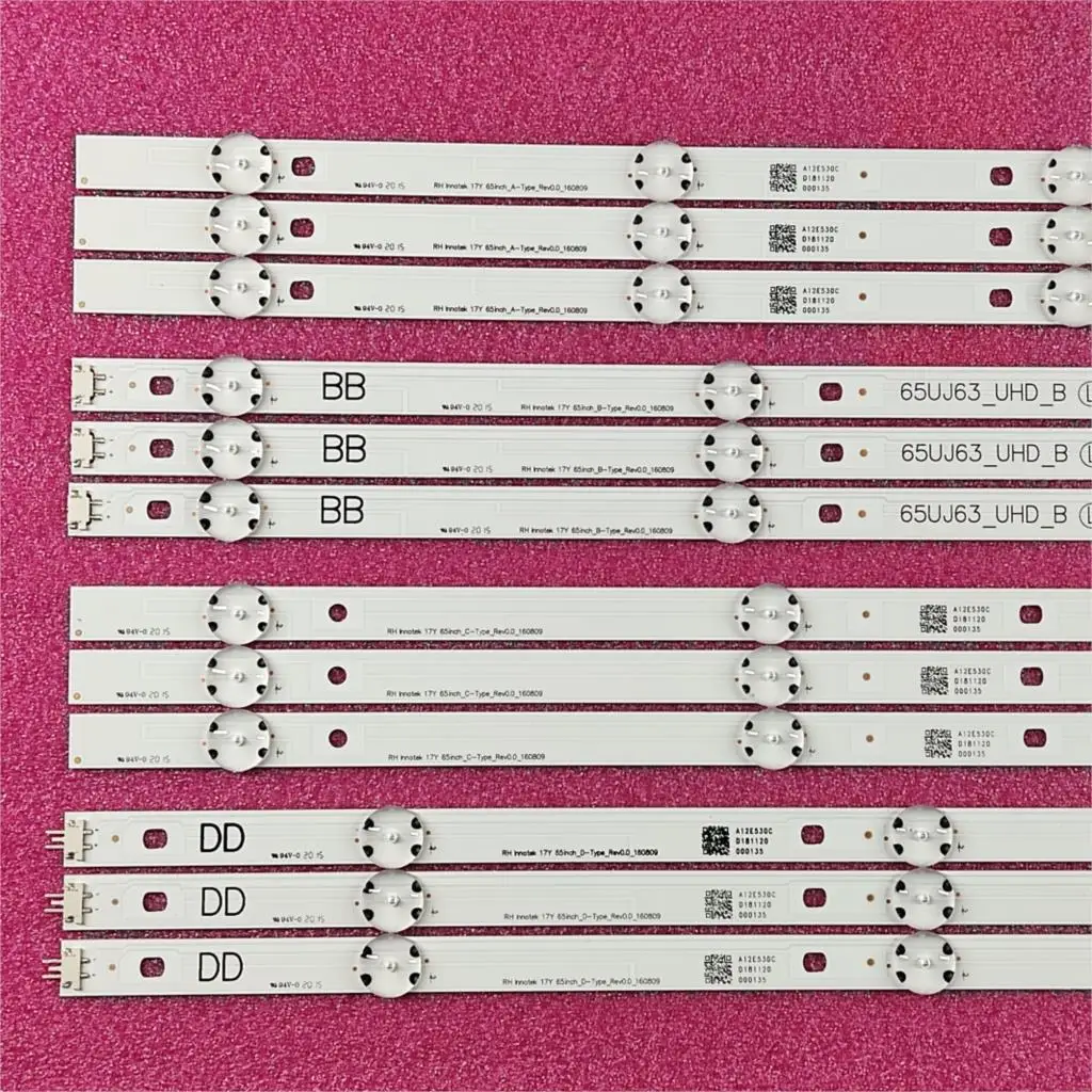 Listwa oświetleniowa LED dla L G 65UJ6300 65 uj630v 65 uj634v 65 uj5500 65 uk6100pva 65 uj632t Innotek 17Y 65inch _ a SSC 65uj63 _ uhd _ a B C D