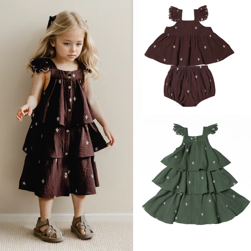 Sommer Baby Mädchen Kleid Bio-Baumwolle Kinder Party Kleid Kleinkind Mädchen Kleidung Mode mädchen prinzessin Kleid Mädchen Elegante Kleider