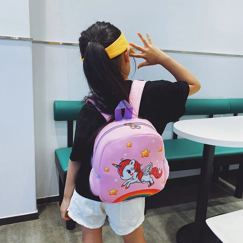 New Children's Korean Version Cartoon Cute Dinosaur Unicorn Kindergarten School Bag for 2-5 Years Old Boys and Girls Travel Bags