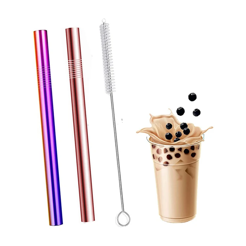 Short metal straws 304 stainless steel straws environmentally friendly reusable children\'s drinking straws beverage bars