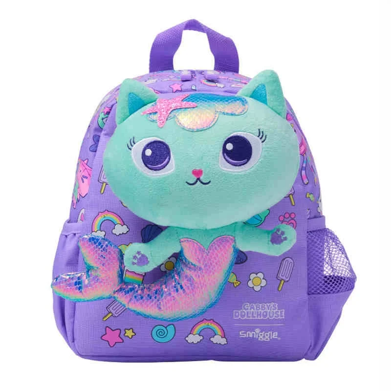 Smigfordden-Cartable original pour enfants, sac à dos Gabby initié pour fille, sac de repas Kawaii, sacs de marijuana, cadeau de 14 pouces, chaud, 3 à 7 ans